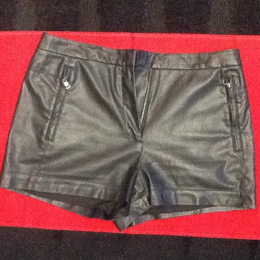 Faux Leather Shorts